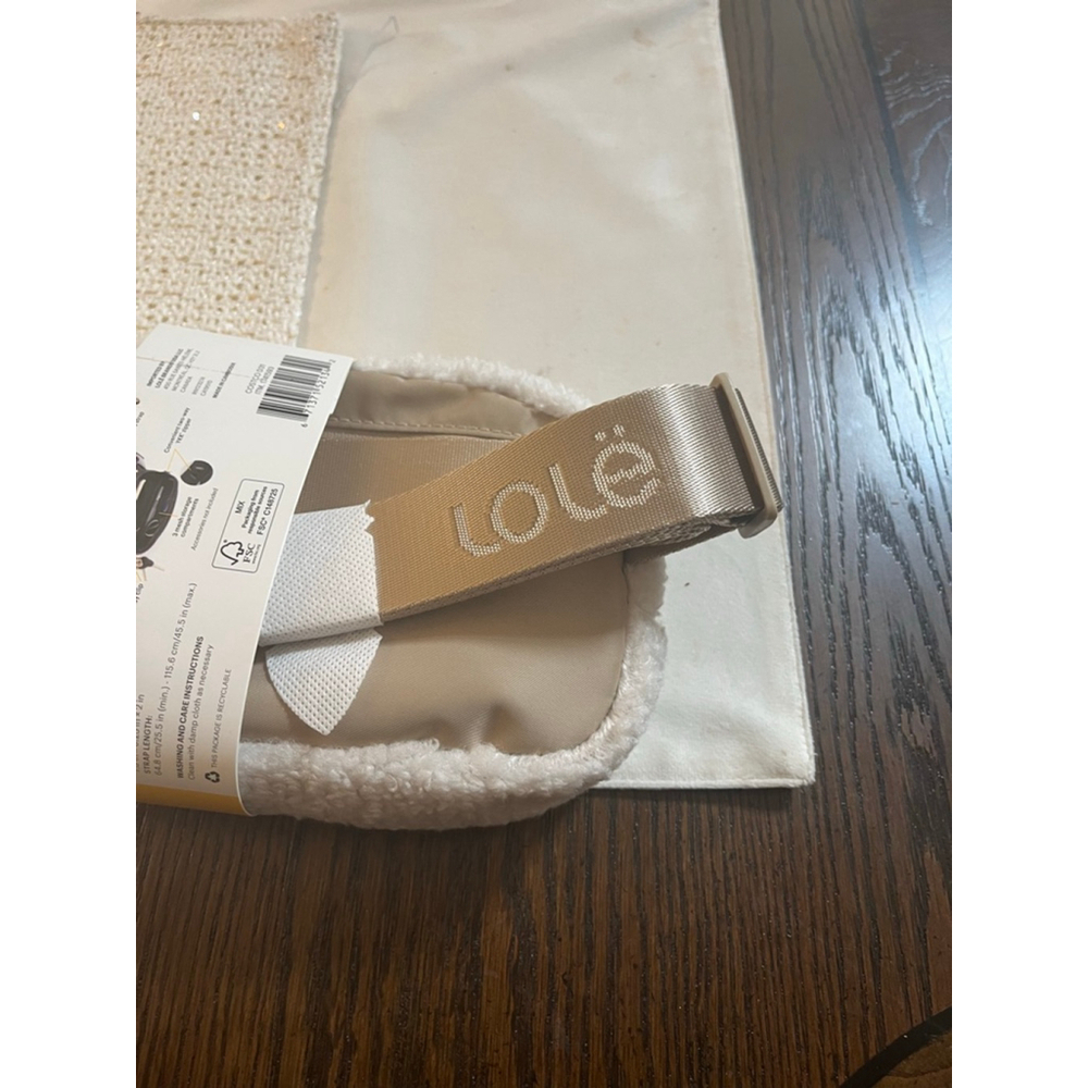 NWT Lole Fleece Belt Bag Unisex Travel Bag Off-White - Picture 5 of 5